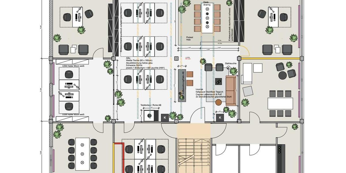 Schickes Büro im Industrial-Style zimmer