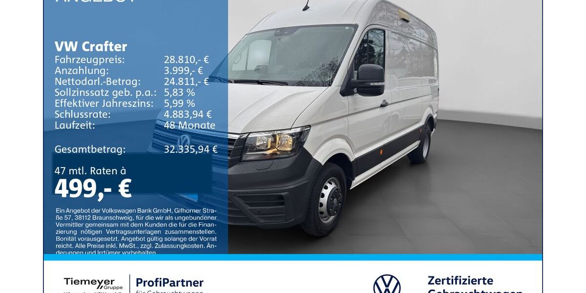 VW Crafter 30.430 km 28.360 &euro; Recklinghausen 45663