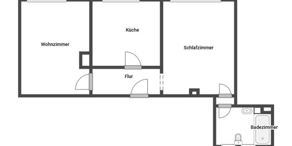 Etagenwohnung Essen Südostviertel - 2 Zimmer, 53 m&sup2;, 79.000&euro; | Angebot:26451573