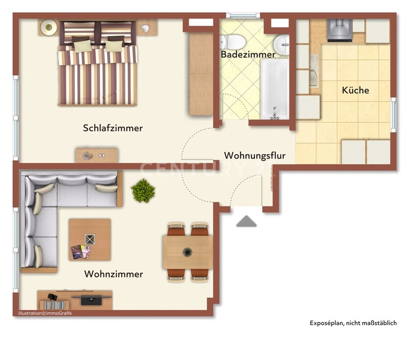 Licht, Raum und Komfort – charmante 2-Zimmer-Wohnung mit bester Aufteilung 2 zimmer