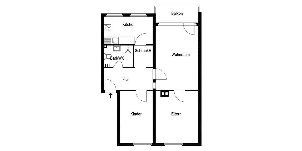 Wunderschöne, frisch renovierte 3-Zimmer-Eigentumswohnung mit Balkon 3 zimmer