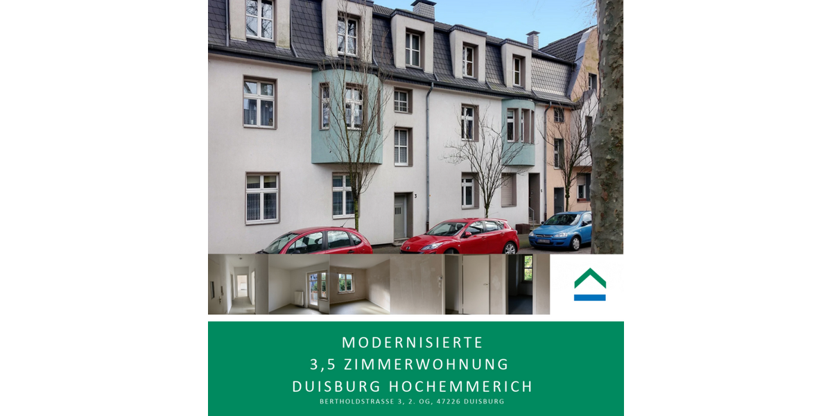 Etagenwohnung Duisburg Rheinhausen - 3.5 Zimmer, 72 m&sup2;, 552&euro; | Angebot:27471049