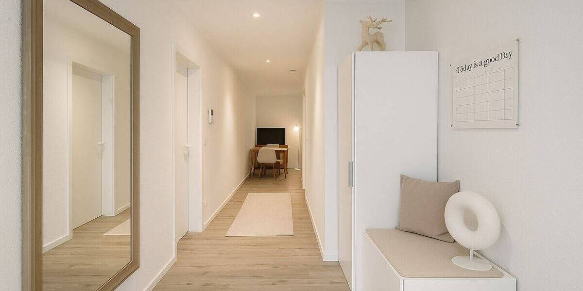 Großzügige 3,5-Zimmer-Dachgeschosswohnung mit Balkon, zwei Bädern und Ausbaupotenzial im Dachboden 3 zimmer