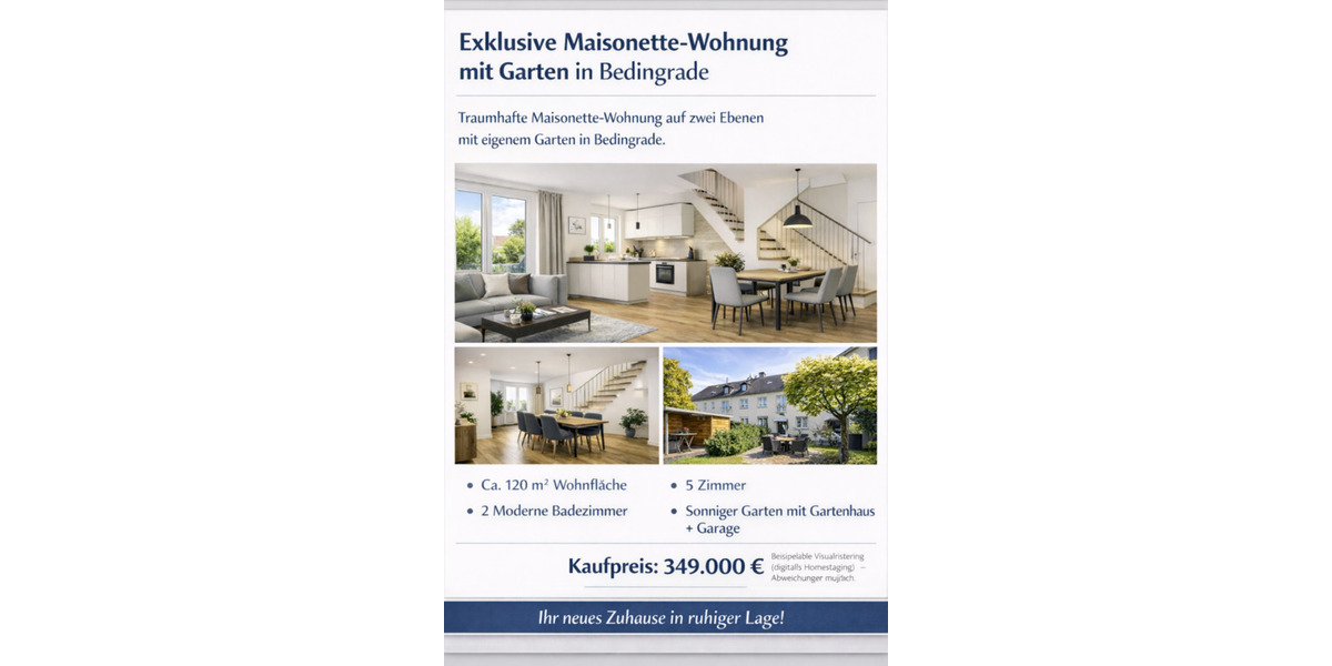 Maisonettenwohnung Essen Stadtbezirk IV - 5 Zimmer, 120 m&sup2;, 349.000&euro; | Angebot:25810231