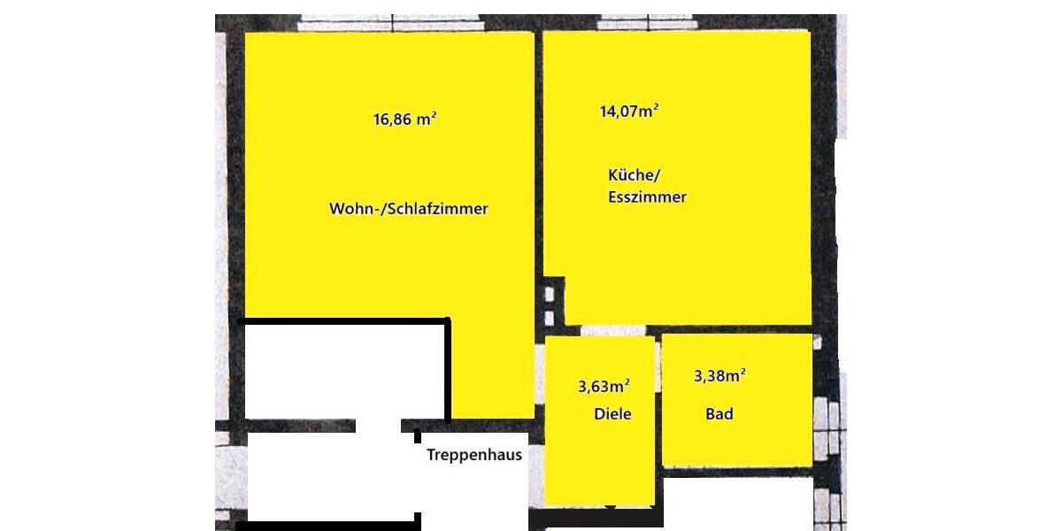 Etagenwohnung Bottrop Batenbrock - 2 Zimmer, 38 m&sup2;, 400&euro; | Angebot:26411523