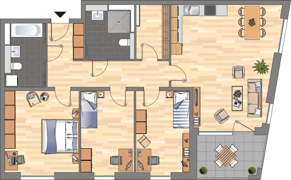 Etagenwohnung Essen Südviertel - 4 Zimmer, 114 m&sup2;, 1.429&euro; | Angebot:26072589