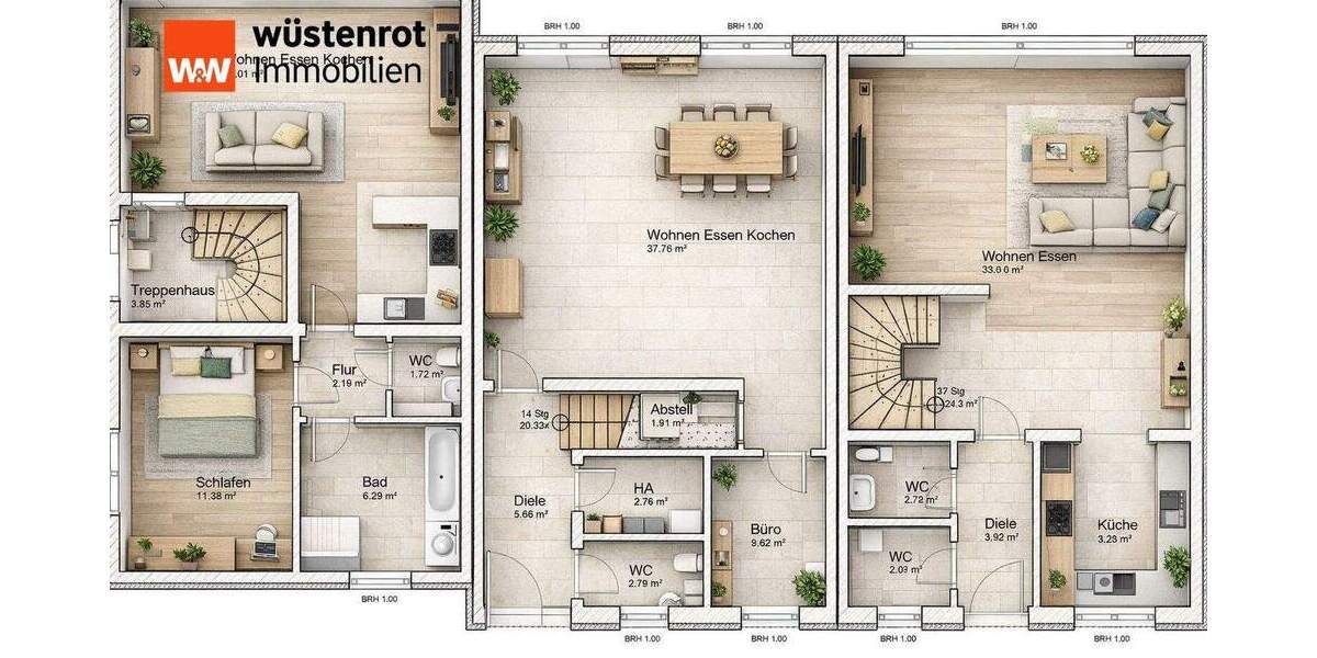 Reihenmittelhaus Duisburg / Marxloh Marxloh - 6 Zimmer, 156 m&sup2;, 399.000&euro; | Angebot:25836357