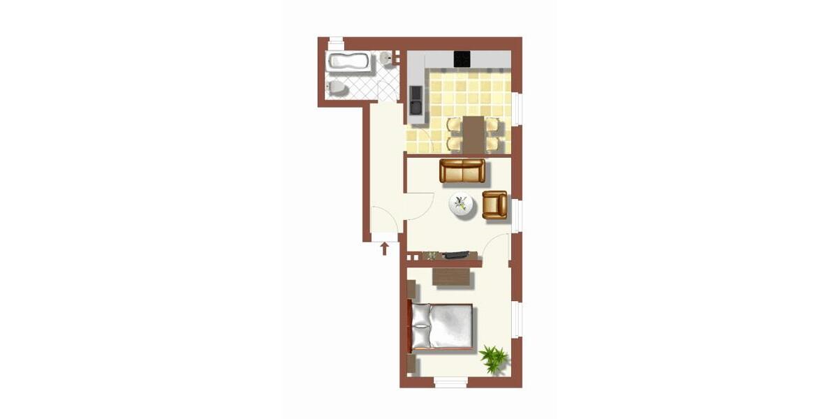 Erdgeschoßwohnung Essen Frillendorf - 2 Zimmer, 45 m&sup2;, 508&euro; | Angebot:26433750