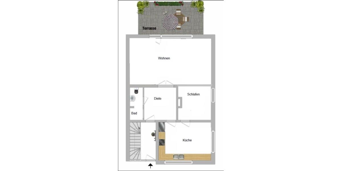 Erdgeschoßwohnung Moers Schwafheim - 2 Zimmer, 80 m&sup2;, 279.000&euro; | Angebot:27457210