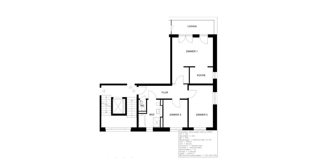 Etagenwohnung Herne Baukau - 3.5 Zimmer, 87 m&sup2;, 785&euro; | Angebot:26455654