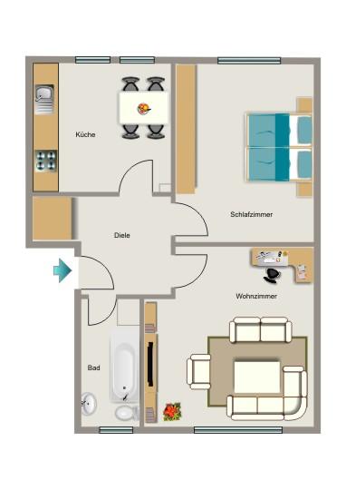 Bringen Sie Ihr Herz mit, es wird sich wohlfühlen! 2.5 zimmer