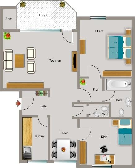 3-Zimmer-Wohnung in Neukirchen-Vluyn Neukirchen zimmer
