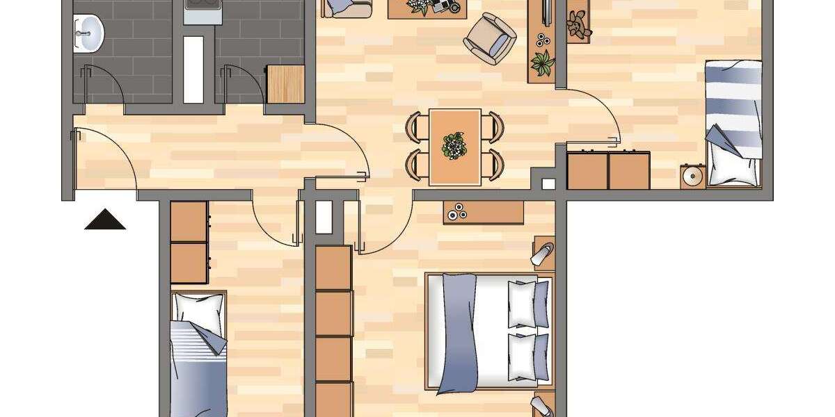 Wohnung zum Mieten in Bochum 479 € 59.32 m² 4 zimmer