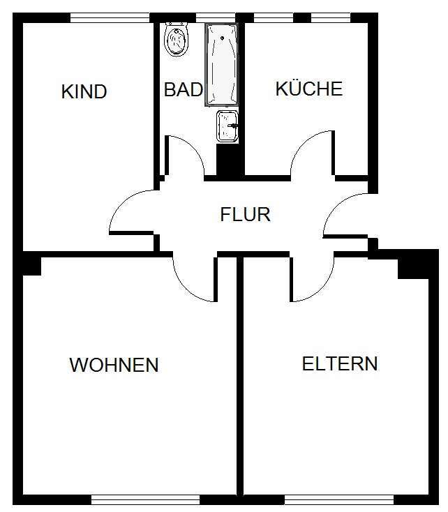 Wohnung zum Mieten in Gelsenkirchen 419 € 56.91 m² 3 zimmer