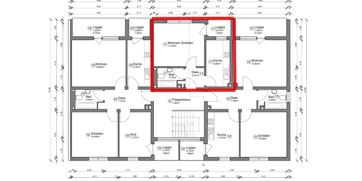 Schöne 1-Zimmer Wohnung mit separater Küche zentral in Witten 1.5 zimmer