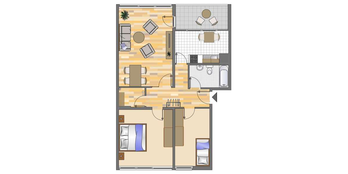 Etagenwohnung Gelsenkirchen Gelsenkirchen-Nord - 3 Zimmer, 75 m&sup2;, 499&euro; | Angebot:27169160