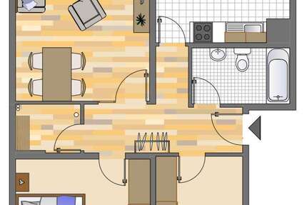 Wohnung Gelsenkirchen Gelsenkirchen-Nord - 3 Zimmer, 75 m&sup2;, 499&euro; | Angebot:27169160