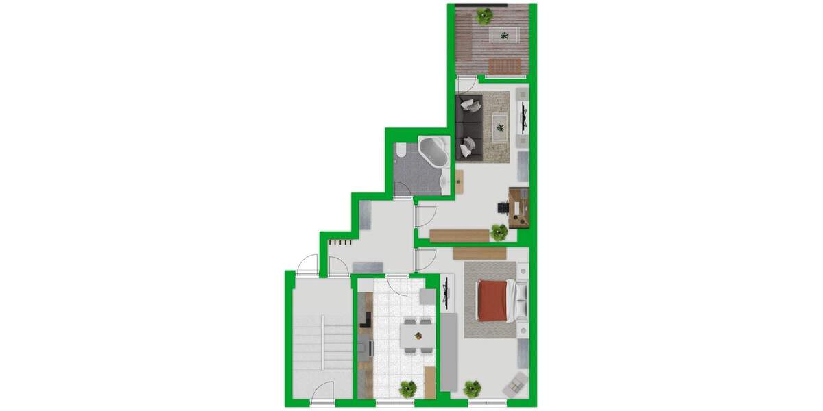 Altbaucharme: EG-Wohnung mit Loggia - gefragte Lage Nähe Uni-Klinikum 2 zimmer