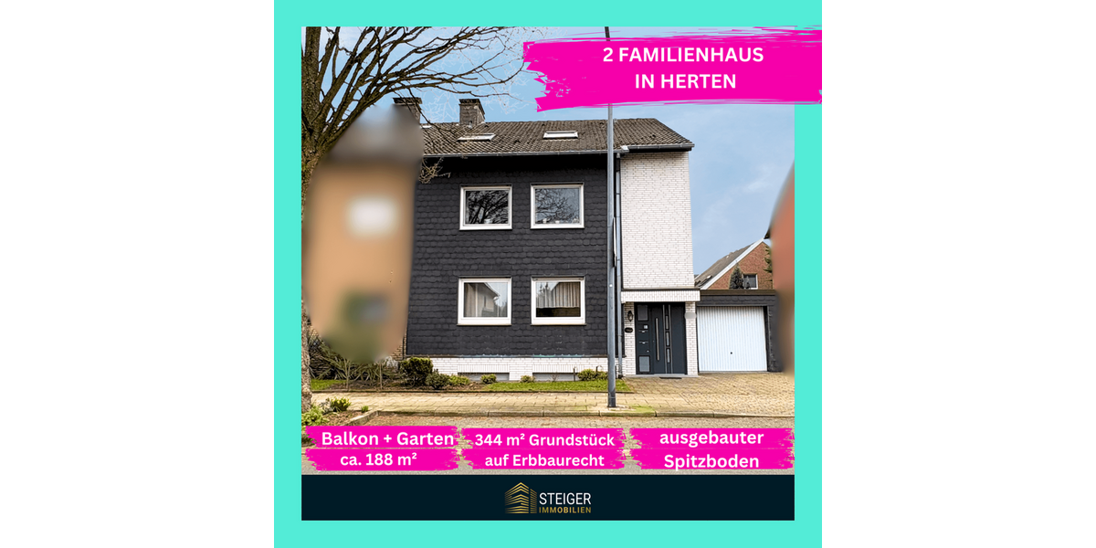 Einfamilienhaus Herten - 7 Zimmer, 188 m&sup2;, 329.000&euro; | Angebot:26919565