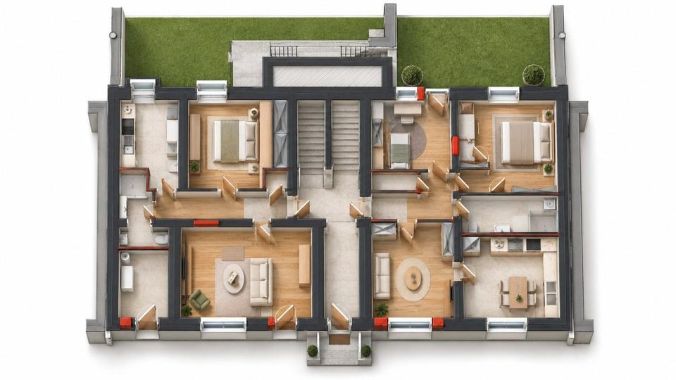 Etagenwohnung Wuppertal Gemarkung Langerfeld - 3 Zimmer, 75 m&sup2;, 191.880&euro; | Angebot:27499398
