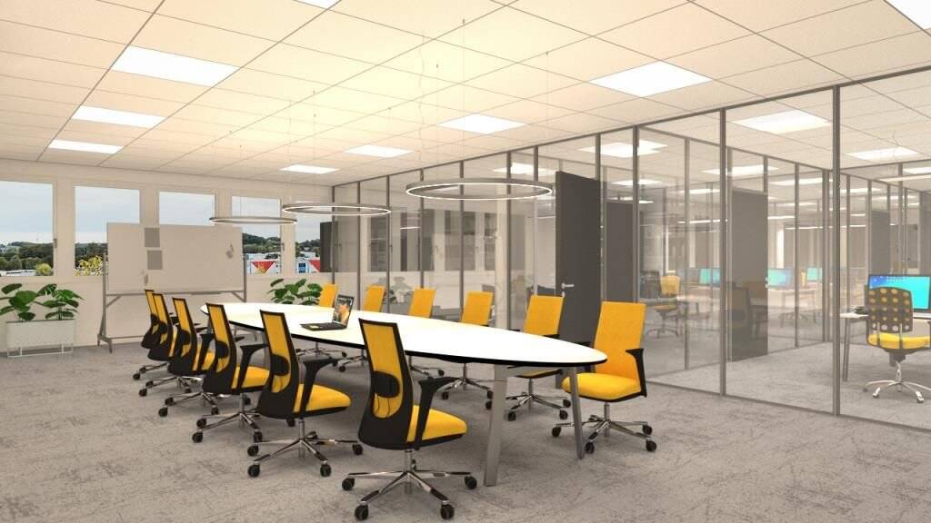 Bürofläche mit Blick über die Region zimmer