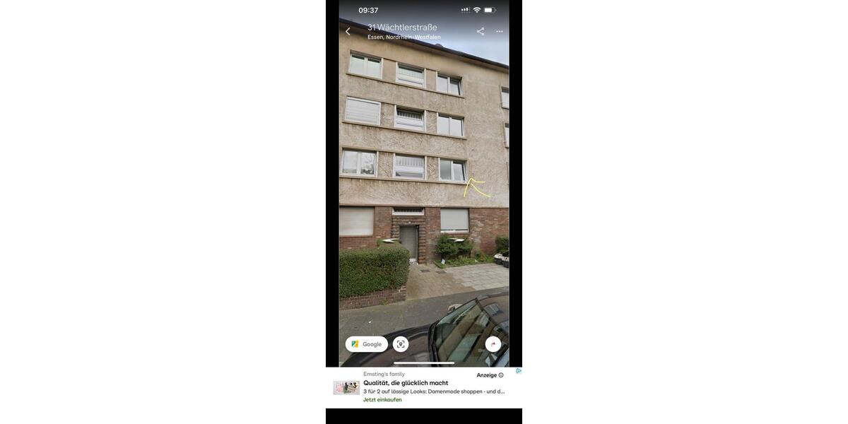 Etagenwohnung Essen Huttrop - 3 Zimmer, 72 m&sup2;, 619&euro; | Angebot:26407227
