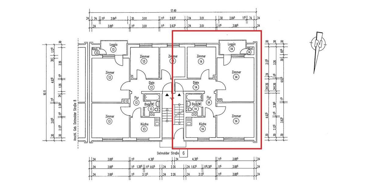 Etagenwohnung Castrop-Rauxel Rauxel - 3.5 Zimmer, 61 m&sup2;, 105.000&euro; | Angebot:27441718