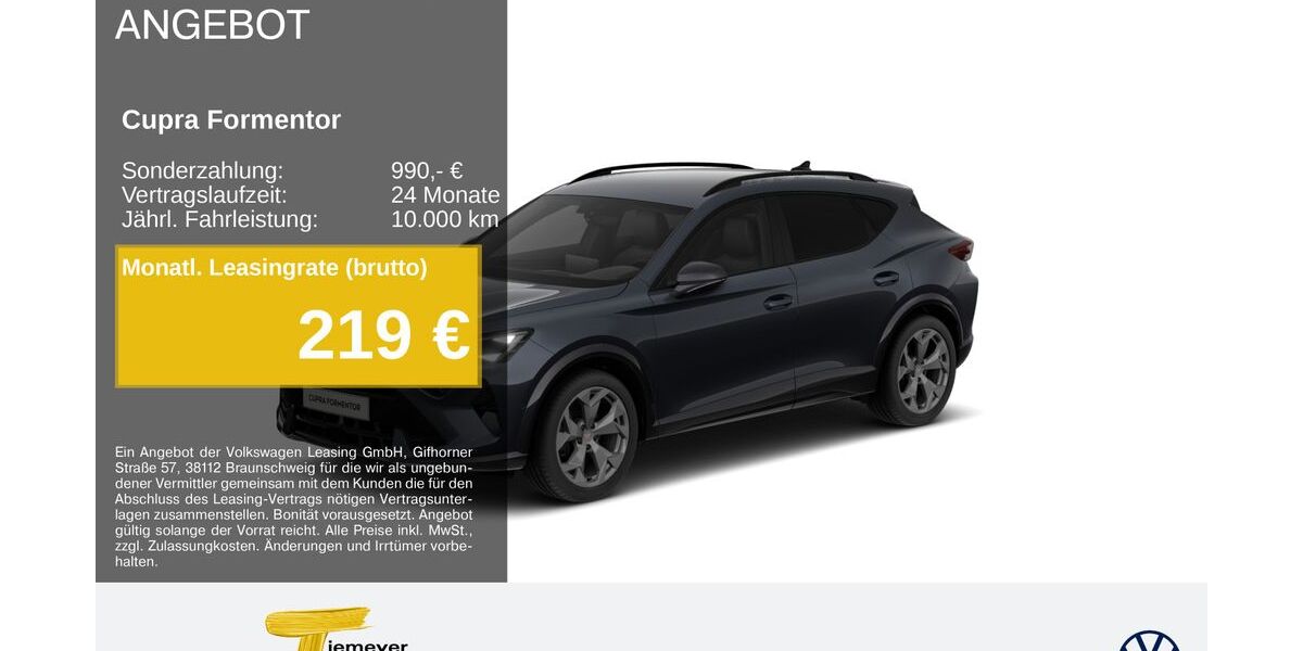 Cupra Formentor 21.255 km 32.690 &euro; Oberhausen 46047