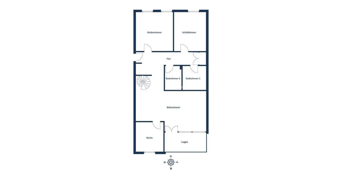 Großzügige 115 m² Etagenwohnung mit zusätzlichem DG-Zimmer, Loggia und sofortiger Bezugsfreiheit 3 zimmer