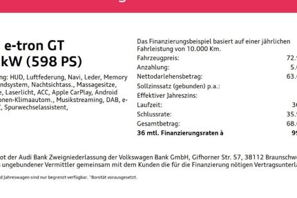 Audi e-tron GT 61.761 km 72.449 &euro; Wuppertal 42109