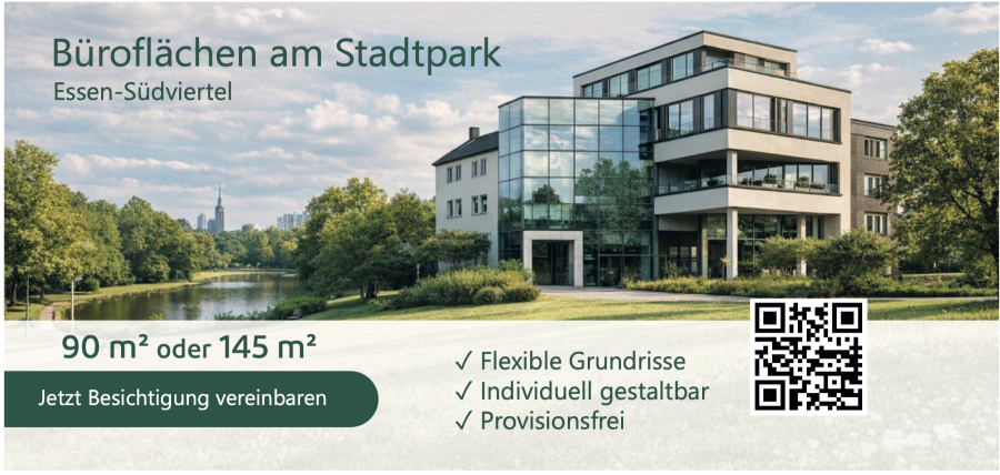 Gewerbeobjekt Essen Südviertel - 1.140&euro; | Angebot:25855196