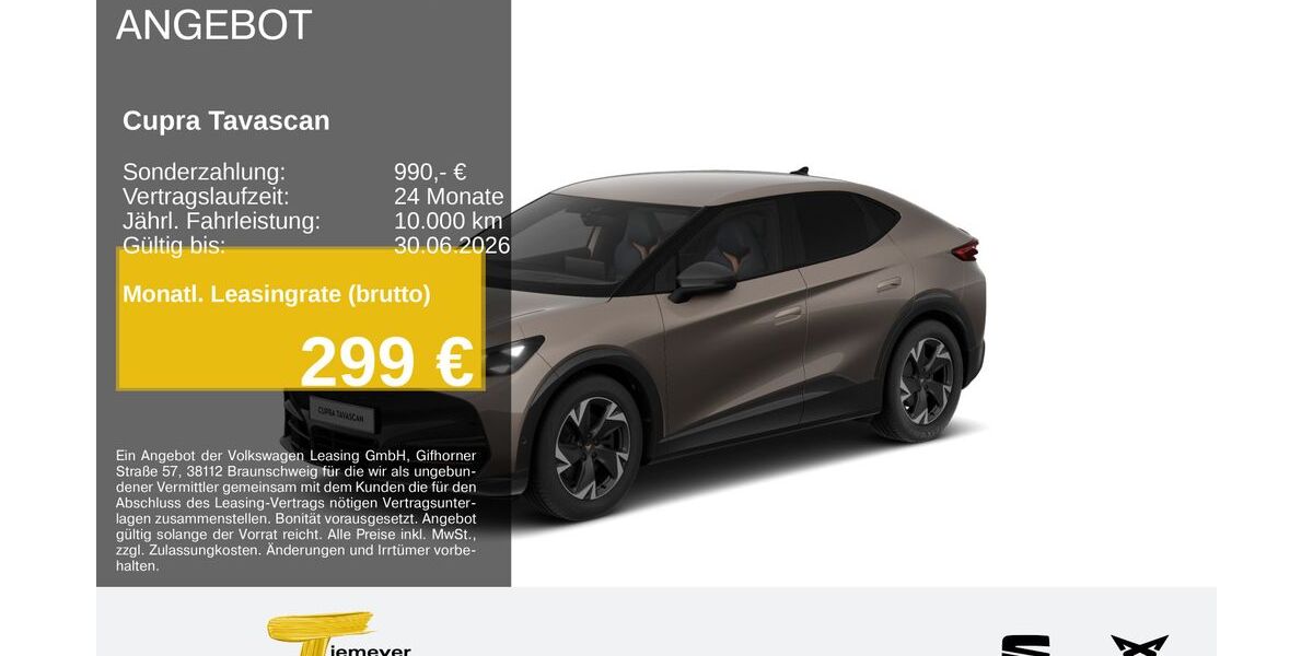 Cupra Tavascan 17.332 km 39.890 &euro; Recklinghausen 45663