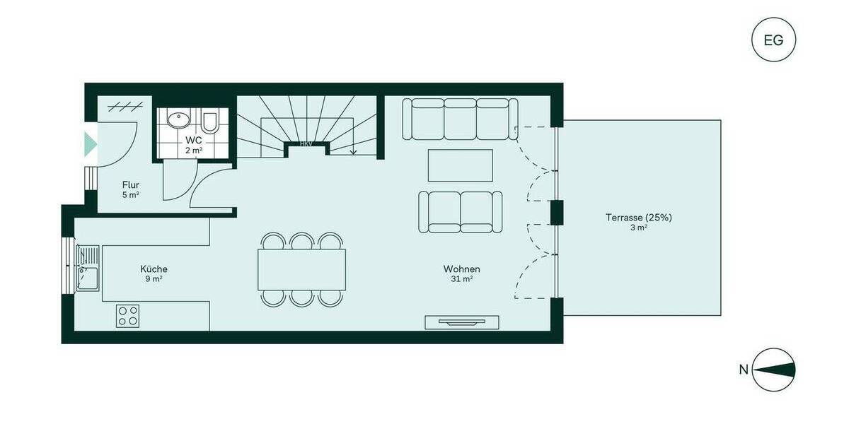 Reihenmittelhaus Heiligenhaus Mitte - 4 Zimmer, 133 m&sup2;, 579.900&euro; | Angebot:25678777