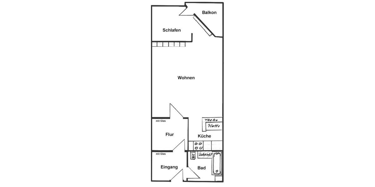 Etagenwohnung Haan - 1 Zimmer, 55 m&sup2;, 475&euro; | Angebot:26135095