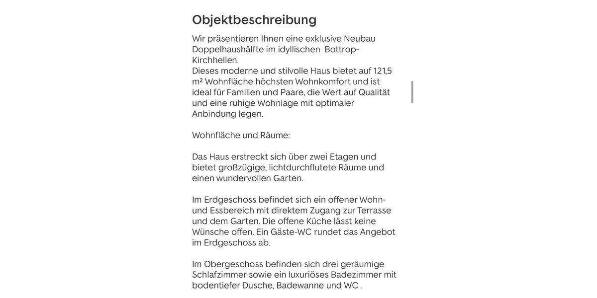 Neubau- Doppelhaushälfte 4 zimmer