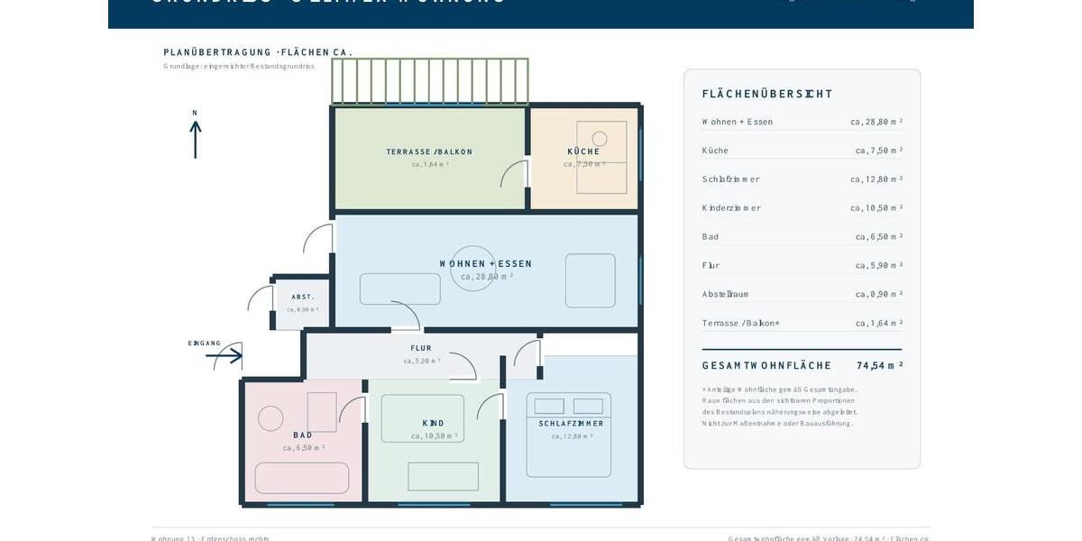 Erdgeschoßwohnung Schwelm - 3 Zimmer, 75 m&sup2;, 249.500&euro; | Angebot:27449135
