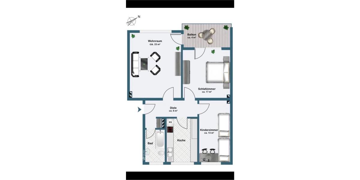 Etagenwohnung Essen Stadtbezirk IV - 3 Zimmer, 76 m&sup2;, 156.000&euro; | Angebot:26462390