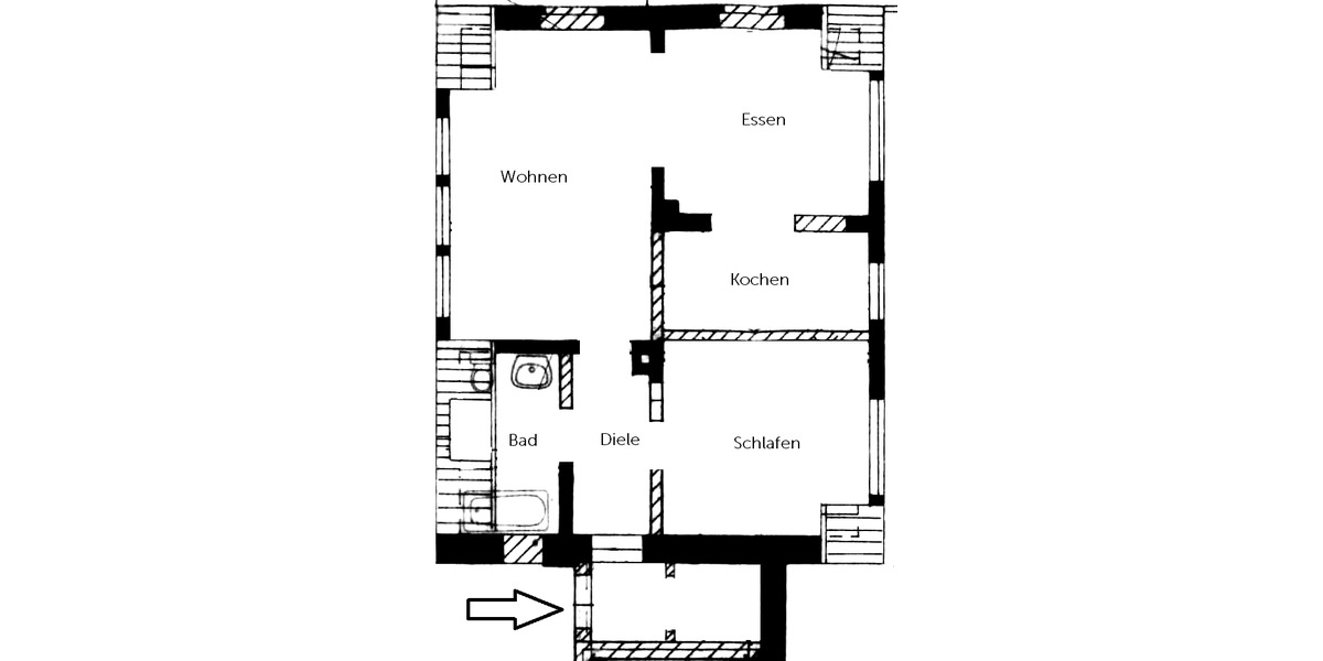 ERSTBEZUG nach Sanierung + Einzug ab 01.03.2026 möglich! 2 zimmer