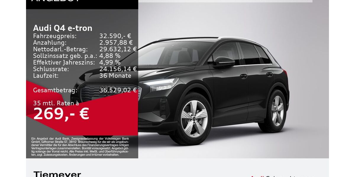 Audi Q4 e-tron 16.947 km 31.460 &euro; Oberhausen 46047