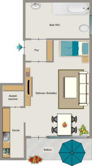 Klein aber fein - Wohnen, wo das Herz schlägt. zimmer