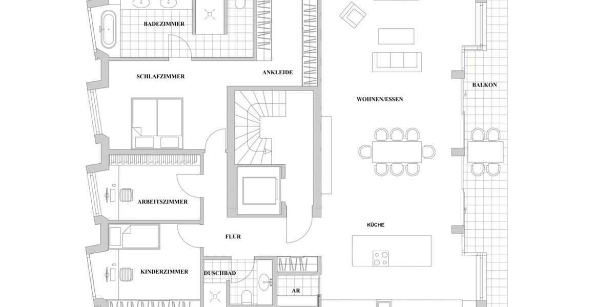 Etagenwohnung Düsseldorf Düsseltal - 4 Zimmer, 160 m&sup2;, 3.990&euro; | Angebot:25302542