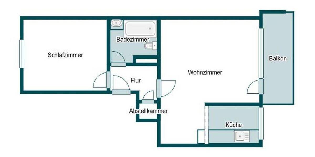 Etagenwohnung Essen Burgaltendorf - 2 Zimmer, 52 m&sup2;, 125.000&euro; | Angebot:26435231