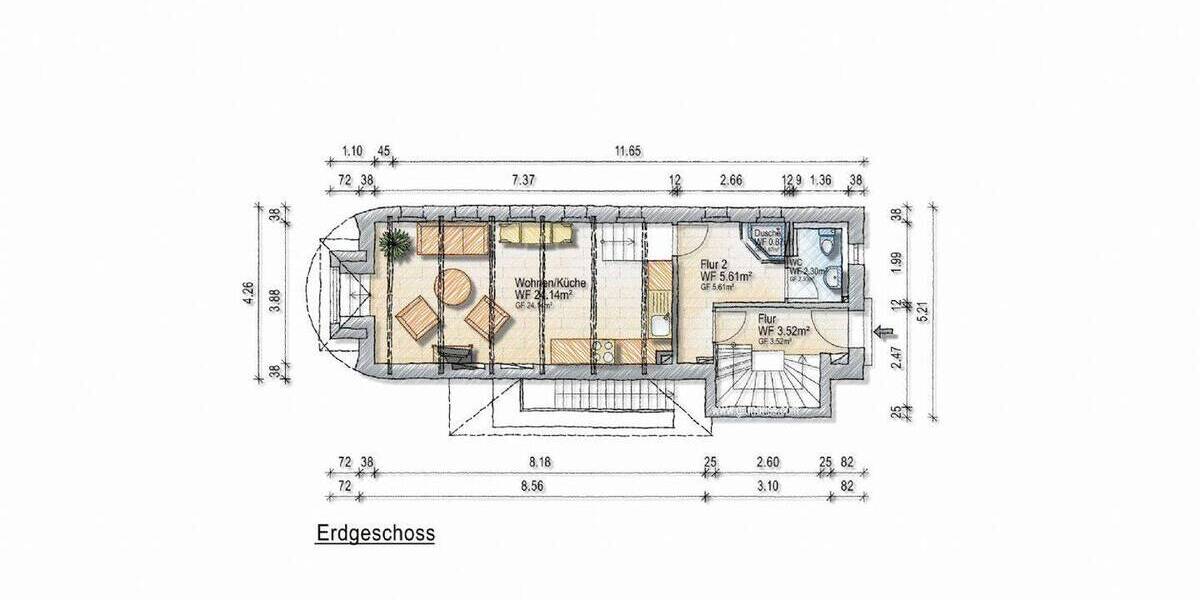 Etagenwohnung Erkrath-Hochdahl Hochdahl - 3 Zimmer, 125 m&sup2;, 295.000&euro; | Angebot:26917356