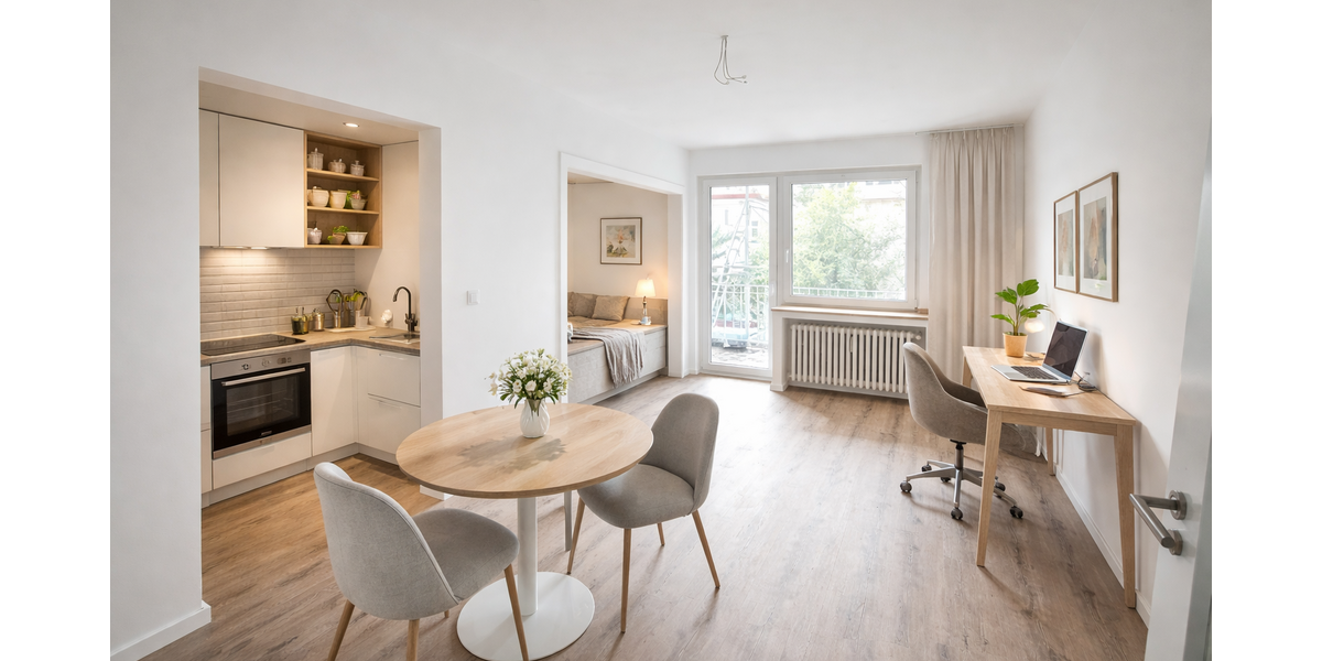 Etagenwohnung Essen Huttrop - 1 Zimmer, 31 m&sup2;, 105.000&euro; | Angebot:25866856