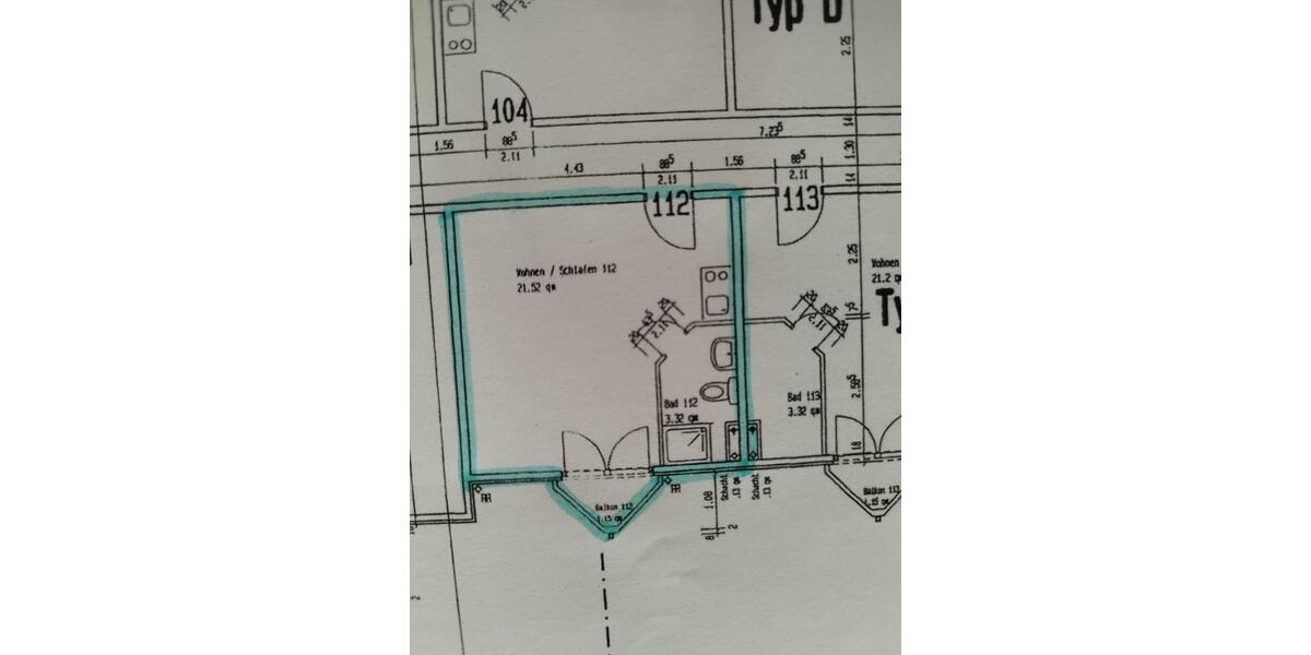 Kapitalanlage in Bochum-Gerthe: Gepflegtes Appartement Prov Frei 1 zimmer