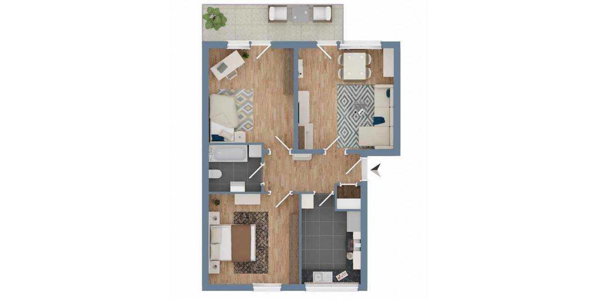 Etagenwohnung Wetter Wengern - 3 Zimmer, 70 m&sup2;, 89.000&euro; | Angebot:25668448