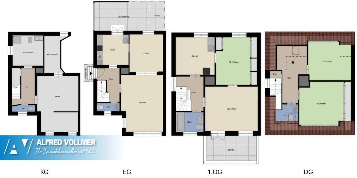 Doppelhaushälfte Wuppertal Barmen - 6 Zimmer, 161 m&sup2;, 335.000&euro; | Angebot:26291952