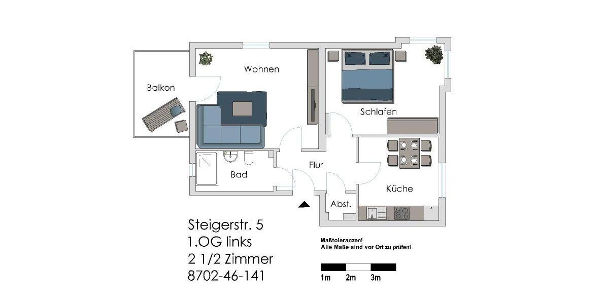 Im Grünen gelegen ! nur mit WBS für 2 Personen ! 2.5 zimmer