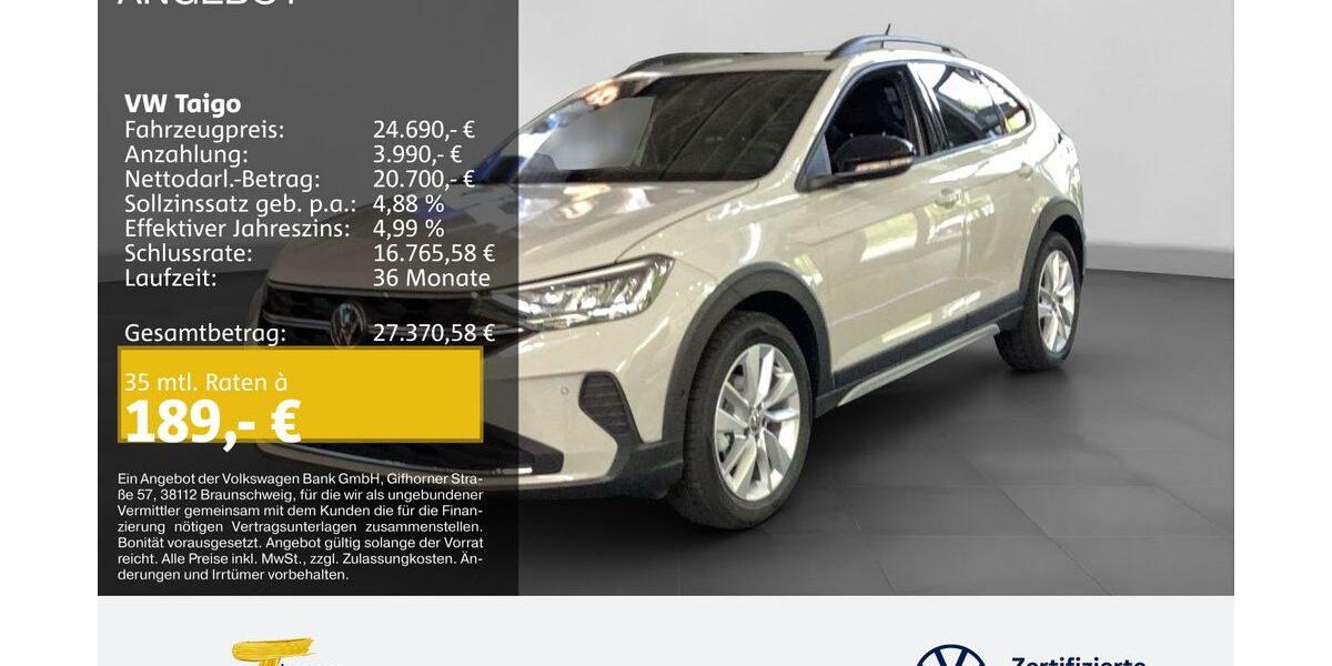 VW Taigo 2.900 km 24.690 &euro; Oberhausen 46047