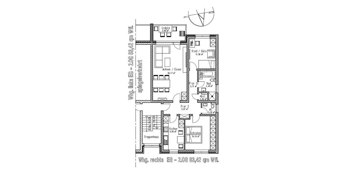 Etagenwohnung Gevelsberg - 3 Zimmer, 82 m&sup2;, 192.500&euro; | Angebot:27446974
